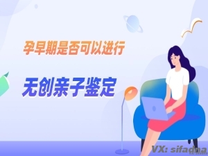 孕早期是否可以进行无创亲子鉴定