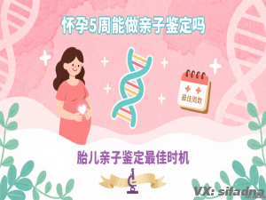 怀孕5周能做亲子鉴定吗,胎儿亲子鉴定最佳时机