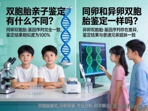 双胞胎亲子鉴定有什么不同？同卵和异卵双胞胎鉴定一样吗？