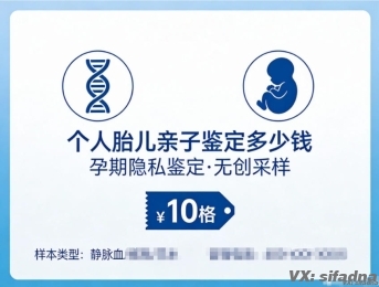 个人胎儿亲子鉴定多少钱