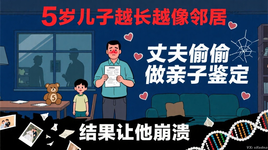 5岁儿子越长越像邻居，丈夫偷偷做了亲子鉴定，结果让他崩溃