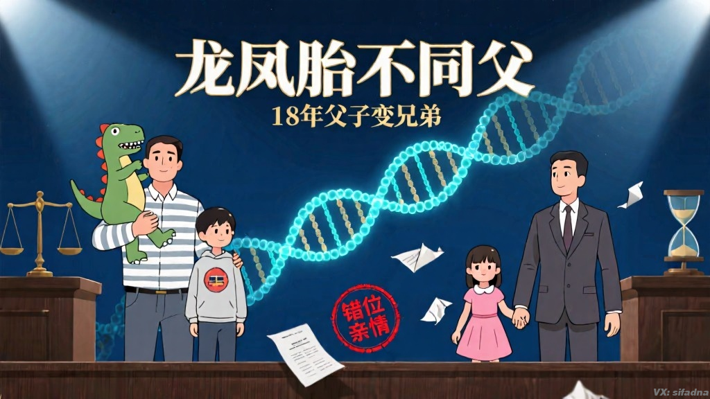 龙凤胎不同父，18年父子变兄弟