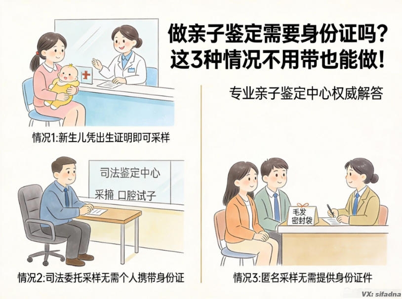 做亲子鉴定需要身份证吗？这3种情况不用带也能做！