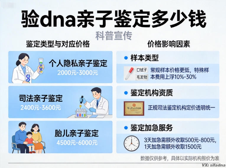 验dna亲子鉴定多少钱 验dna亲子鉴定多少钱