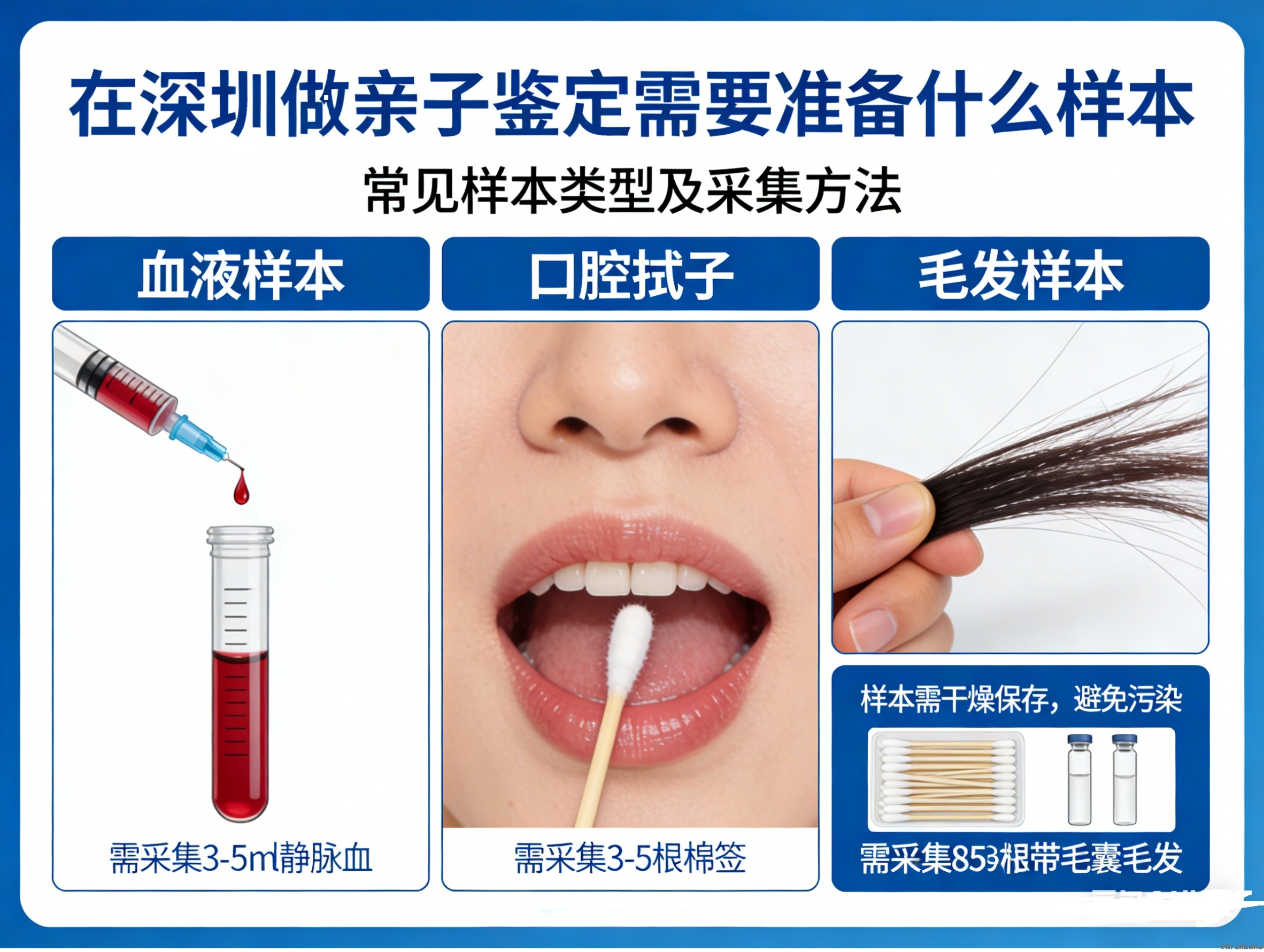 在深圳做亲子鉴定需要准备什么样本