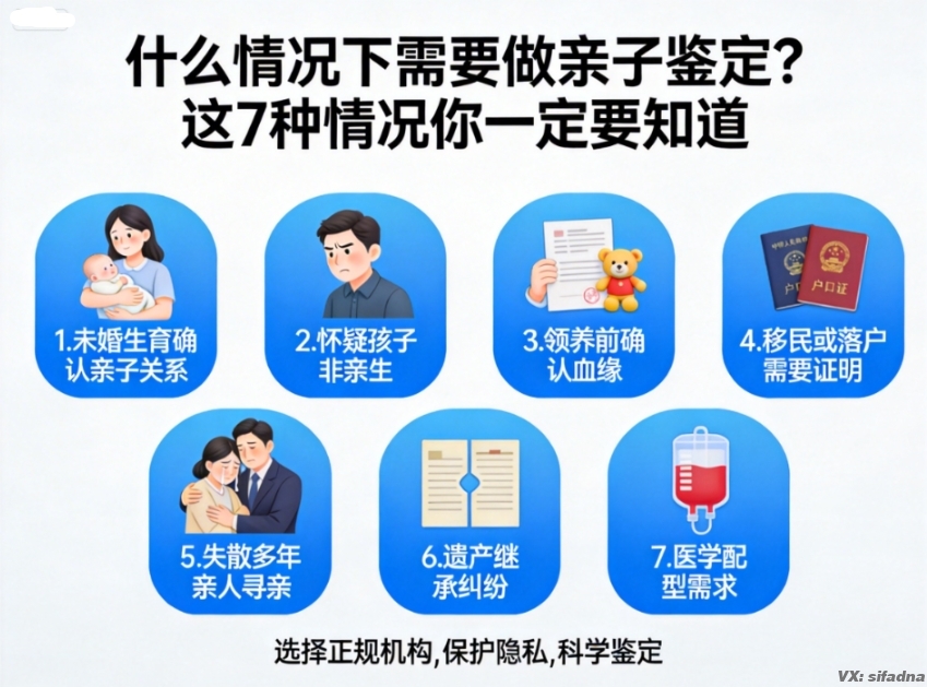 《什么情况下需要做亲子鉴定?这7种情况你一定要知道》 《什么情况下需要做亲子鉴定?这7种情况你一定要知道》