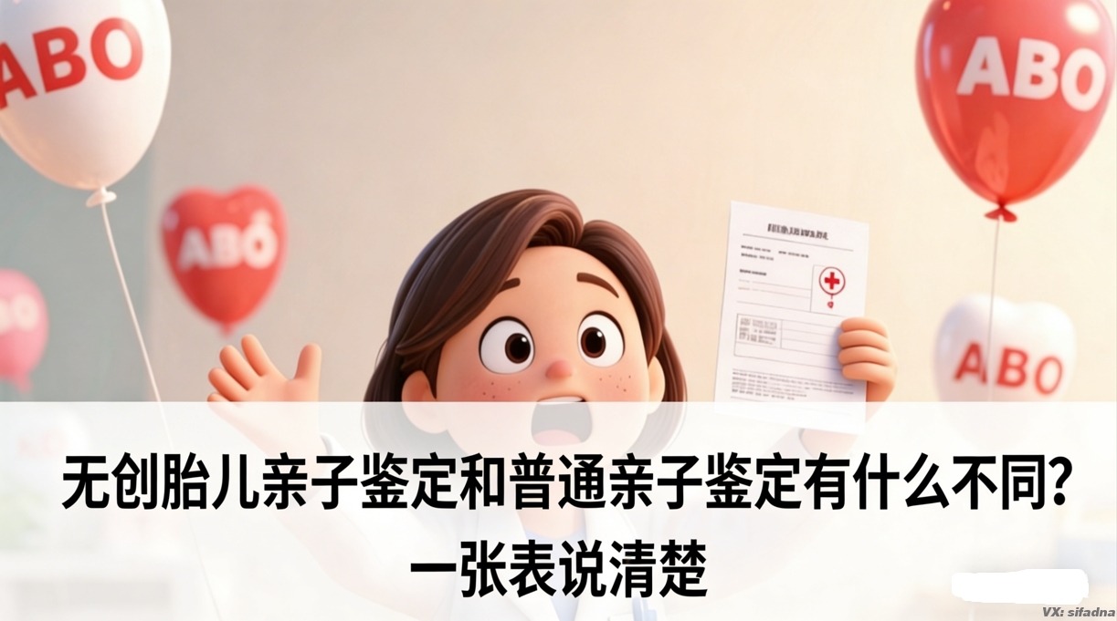 无创胎儿亲子鉴定和普通亲子鉴定有什么不同？一张表说清楚