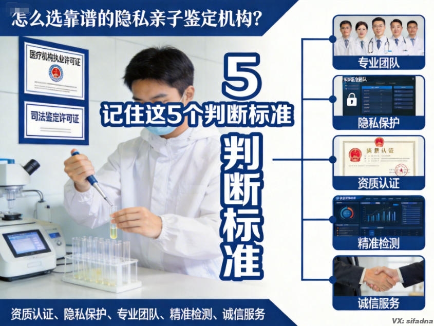 怎么选靠谱的隐私亲子鉴定机构？记住这5个判断标准