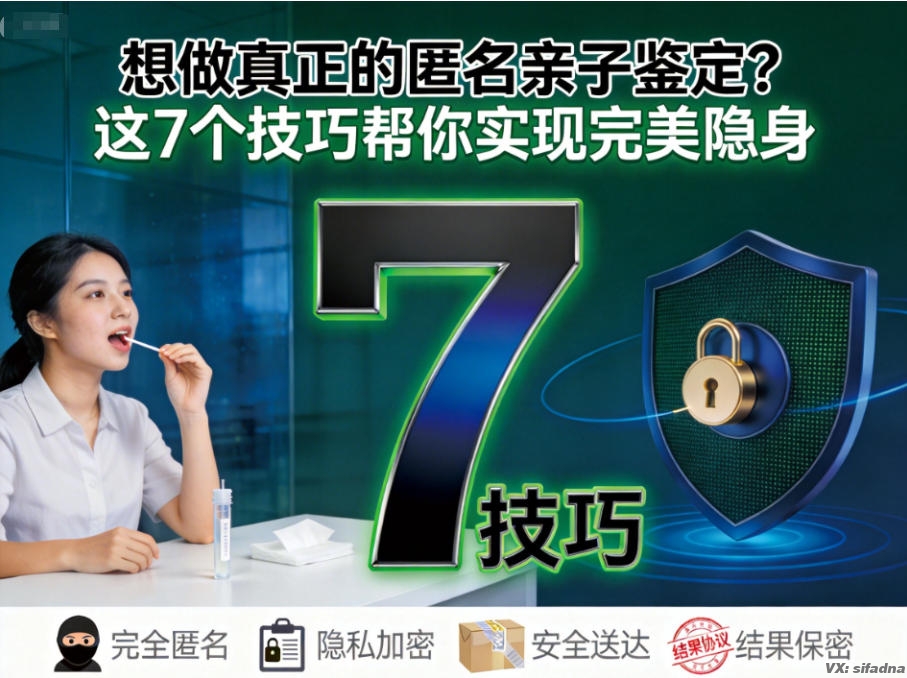 想做真正的匿名亲子鉴定？这7个技巧帮你实现完美隐身