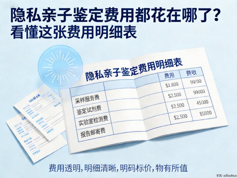 隐私亲子鉴定费用都花在哪了？看懂这张费用明细表