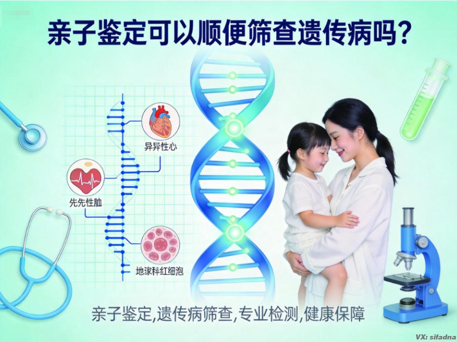 亲子鉴定可以顺便筛查遗传病吗？