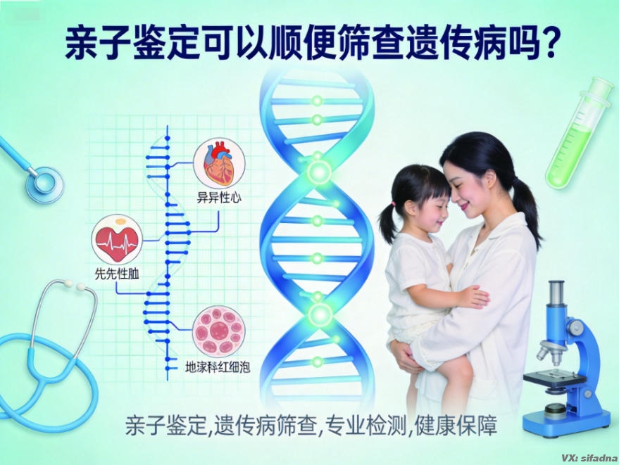 做亲子鉴定能同时筛查遗传病吗？鉴定结果能看出健康问题吗？