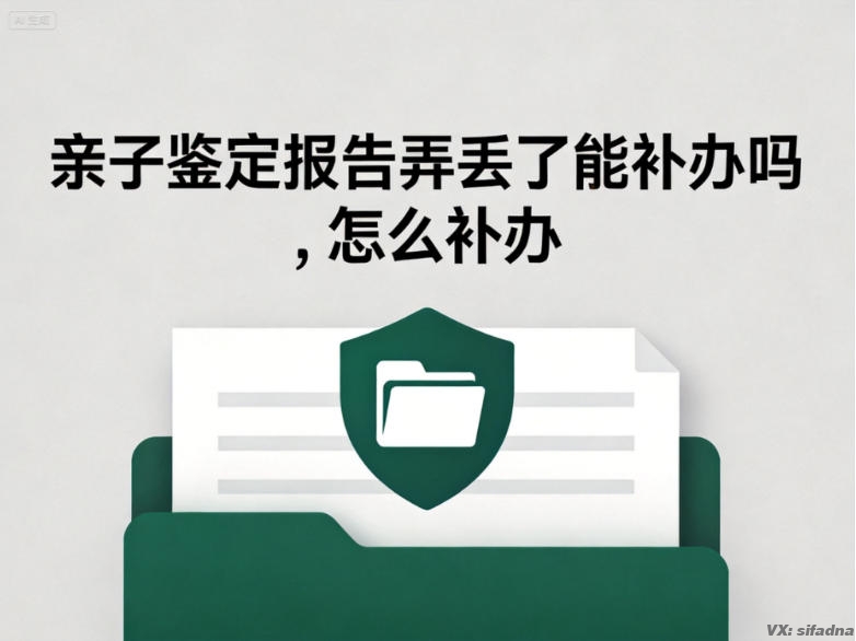 亲子鉴定报告弄丢了能补办吗，怎么补办